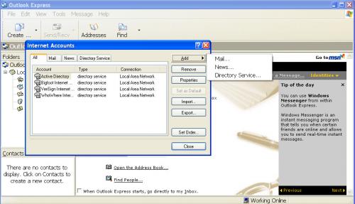 outlook setup process