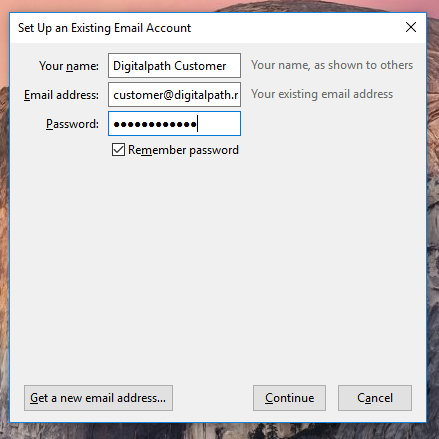 thunderbird setup process